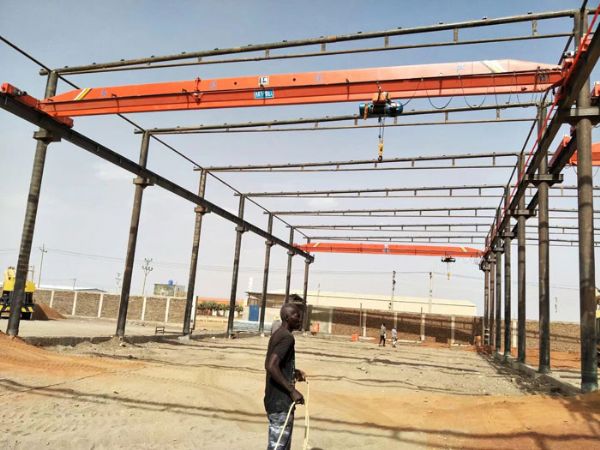 起重机国外安装现场